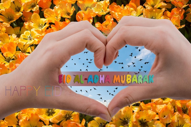 Zdjęcie szczęśliwy eid aladha eid mubarak pozdrowienia obchody święta muzułmańskiego