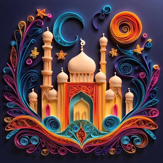 Szczęśliwy Eid Quilling