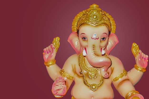 Szczęśliwy Ganeśćaturthi Hinduski Bóg Ganesha