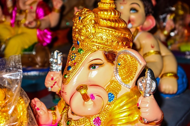 Szczęśliwy Ganeśćaturthi Hinduski Bóg Ganesha