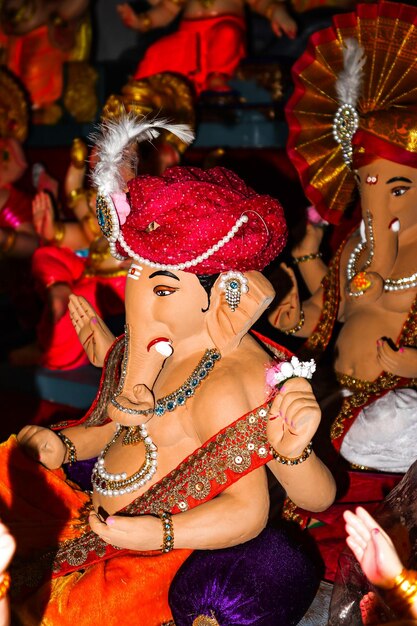 Szczęśliwy Ganeśćaturthi hinduski bóg Ganesha