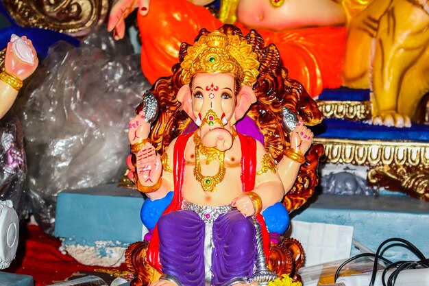 Szczęśliwy Ganeśćaturthi hinduski bóg Ganesha