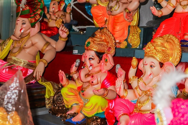 Szczęśliwy Ganeśćaturthi hinduski bóg Ganesha