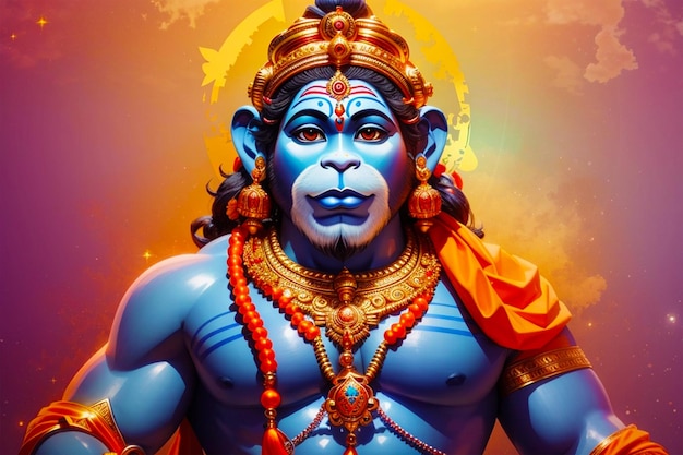 szczęśliwy hanuman jayanti Hinduskie religijne Kolorowe