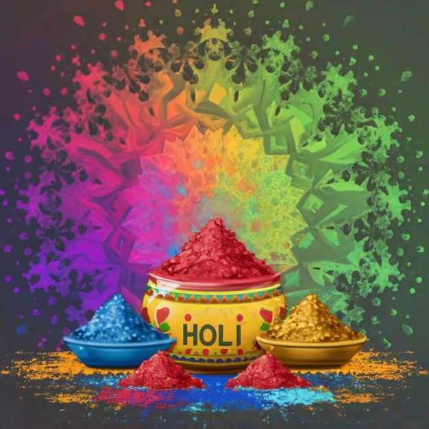 Szczęśliwy Holi Holi festiwal obraz tła