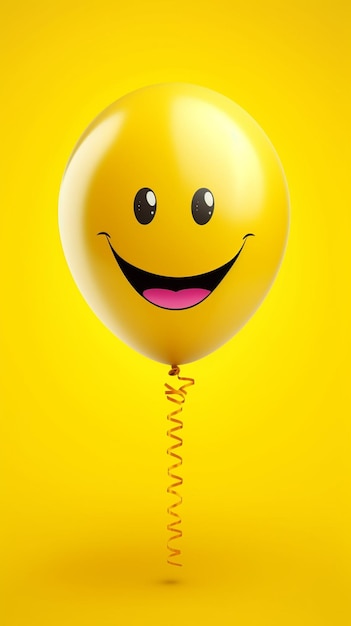 Zdjęcie szczęśliwy i zabawny balon z uśmiechem