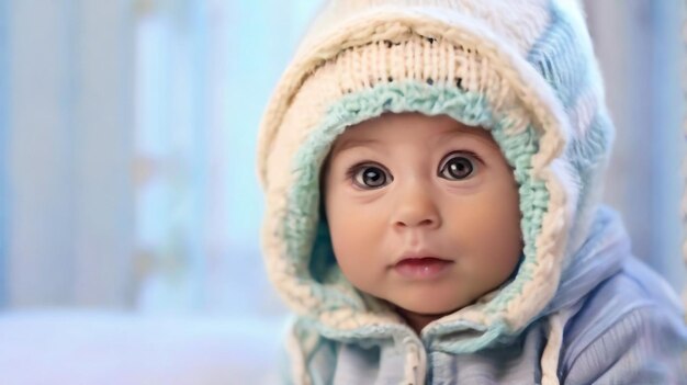 Szczęśliwy mały chłopiec robi na świeżym powietrzu w zimie Słodki maluch w zimowych ubraniach