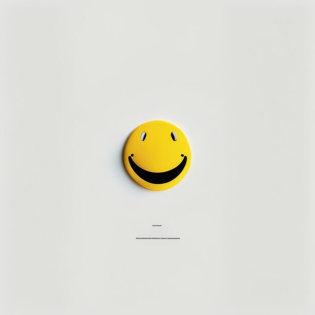 Zdjęcie szczęśliwy uśmiech emoji żółty generatywna sztuczna inteligencja