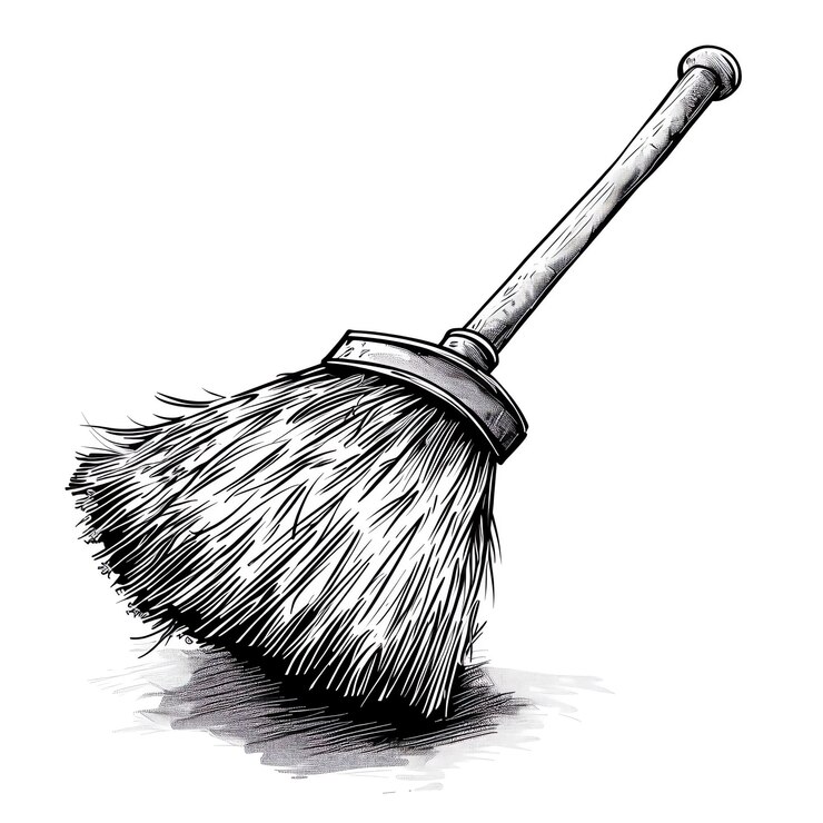 Zdjęcie szczotka komina przezroczysty tło akwarel clipart