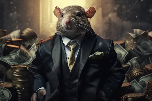 Zdjęcie szczur reprezentuje ludzkiego korumpatora.