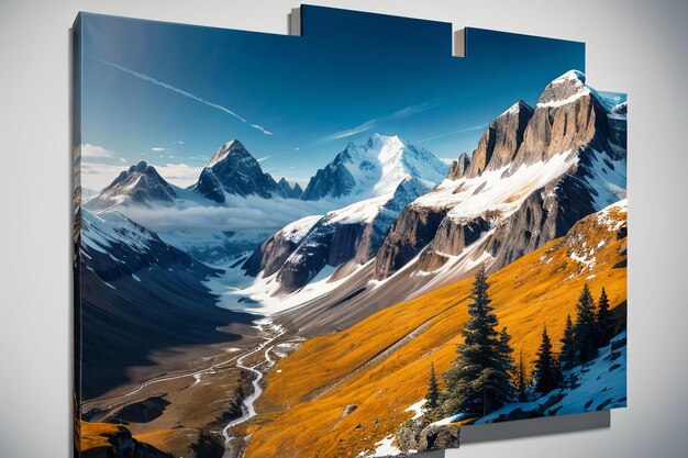 Zdjęcie szczyt górski o dużej wysokości śnieg szczyt górski tapeta w tle ilustracja krajobraz przyrody