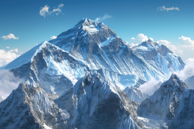 Szczyt góry Everest Najwyższa góra na świecie Park Narodowy Nepal