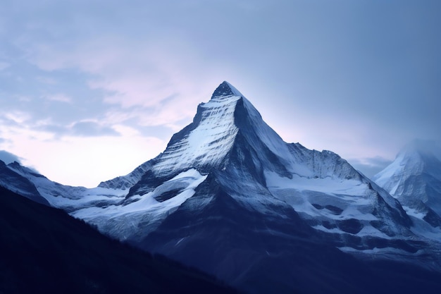 Szczyt Matterhorn o wschodzie słońca Zermatt Szwajcaria