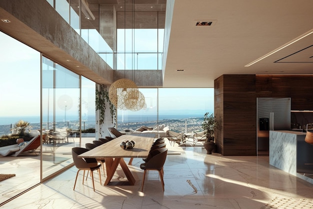 Szczytny projekt penthouse z panoramicznym widokiem