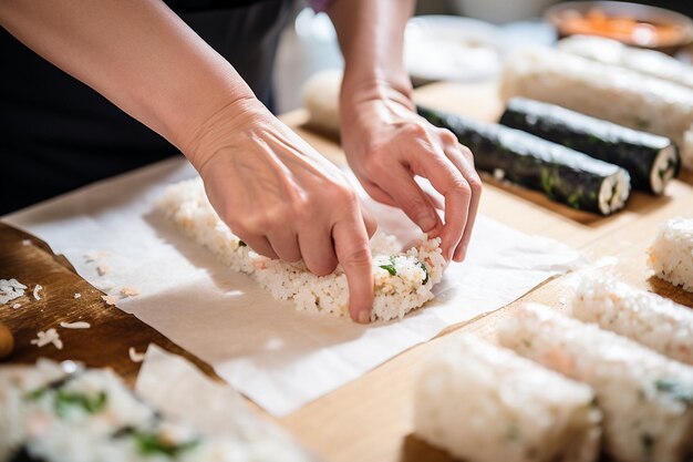 Zdjęcie szef sushi prezentujący talerz wysokiej jakości ryb