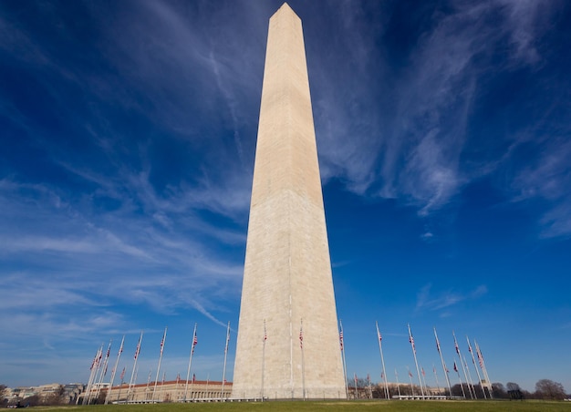Szeroki kąt widzenia pomnika Waszyngtona
