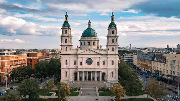 Szeroki kąt zdjęcia bazyliki Matki Bożej z filaru