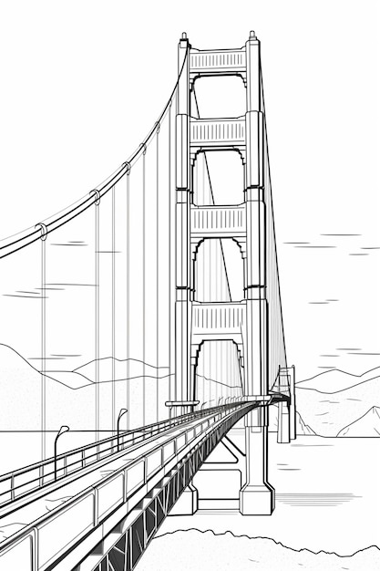 Szkic mostu Golden Gate.