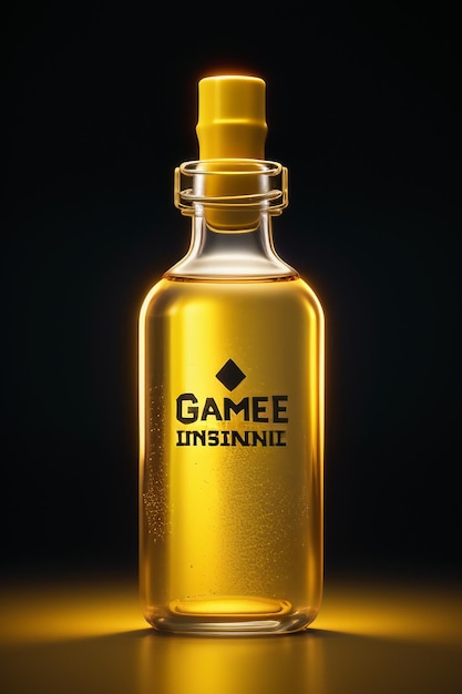 Szklana butelka napoju wysokiej jakości fotografia tła plakat promocyjny produktu