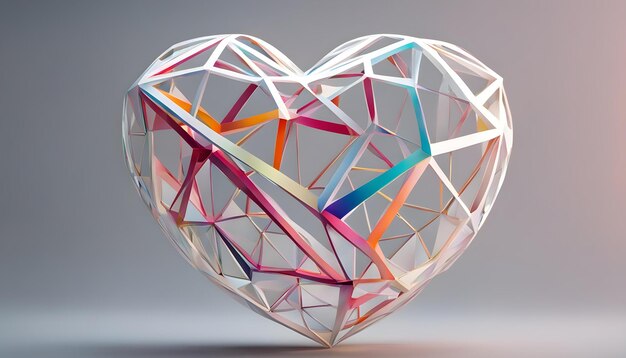 Zdjęcie szklana rzeźba w kształcie serca wykonana przez firmę heart