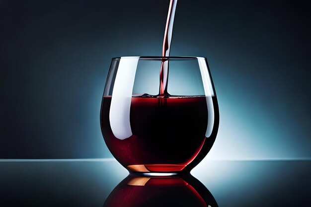 szklanka czerwonego wina jest wypełniona czerwonym winem.