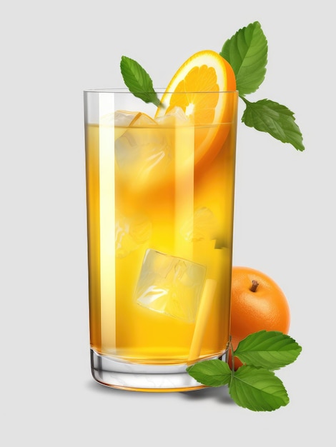 Zdjęcie szklanka soku pomarańczowego