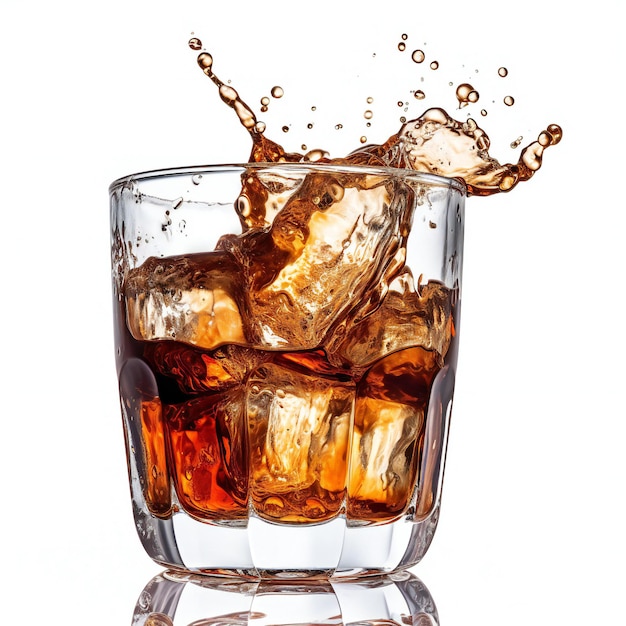 Szklanka szkockiej whisky i lodu