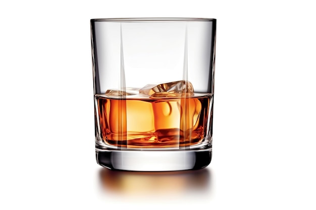 Szklanka whisky izolowana na białym lub przezroczystym tle AI Generowane