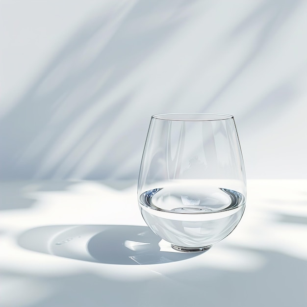 szklanka z płynem w niej, który jest w połowie wypełniony wodą