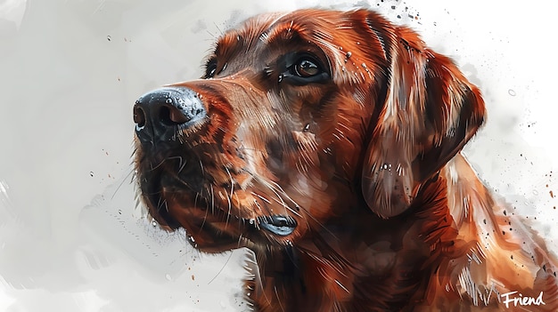 Szkocki Golden Retriever w uroczej ilustracji