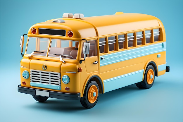 Zdjęcie szkolny autobus 3d render