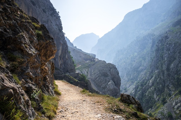 Szlak Cares ruta del Cares w Picos de Europa Asturias Hiszpania