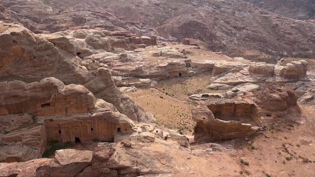 Szlak Wysokiego Miejsca Ofiarnego W Petra Jordan światowego Dziedzictwa Unesco