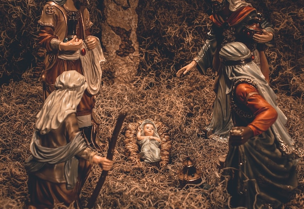 Szopka Boże Narodzenie szopka w tle