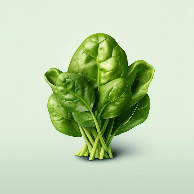 Szpinak warzywo 3d ilustracja rzeżucha nowoczesna sztuka pnącza wodnego