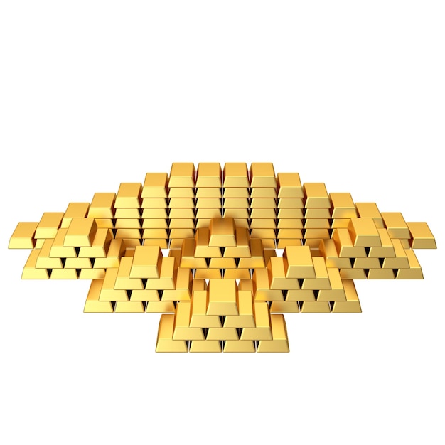 Sztabki złota Sztabki złota ilustracja 3D