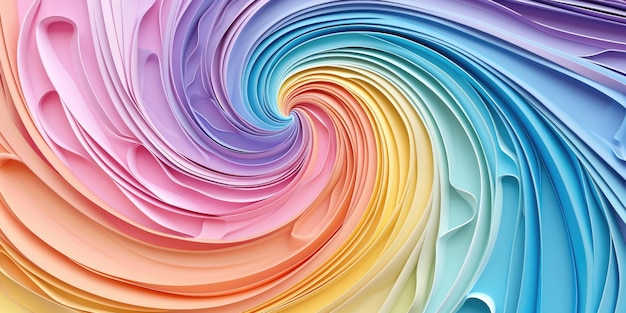 Sztandar abstrakcyjnego tła z wirami w delikatnych pastelowych kolorach