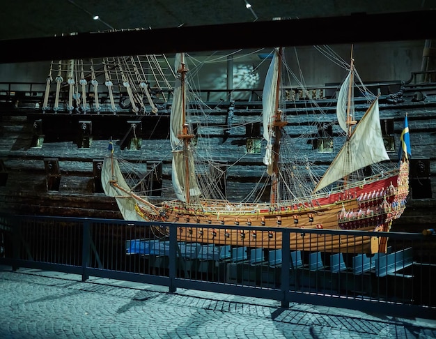 Sztokholm Szwecja 6 listopada 2018 Wizyta statku Vasa w Muzeum Vasa
