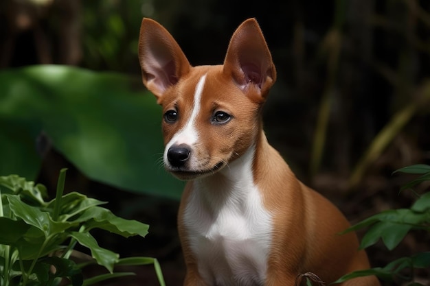 Sztuczna inteligencja generatywnego szczeniaka Basenji