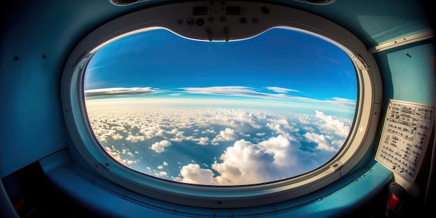 Sztuczna inteligencja generowana przez sztuczną inteligencję Fotorealistyczna ilustracja chmur nad niebem w widoku z lotu ptaka