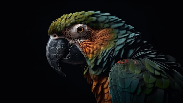 Sztuczna inteligencja Generowana sztuczna inteligencja Realistyczny ptak papuga Może być używany do dekoracji ilustracji graficznych