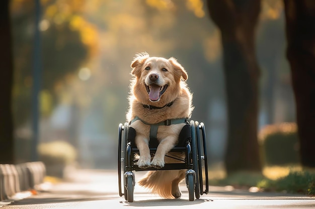 Zdjęcie sztuczna inteligencja psa golden retriever