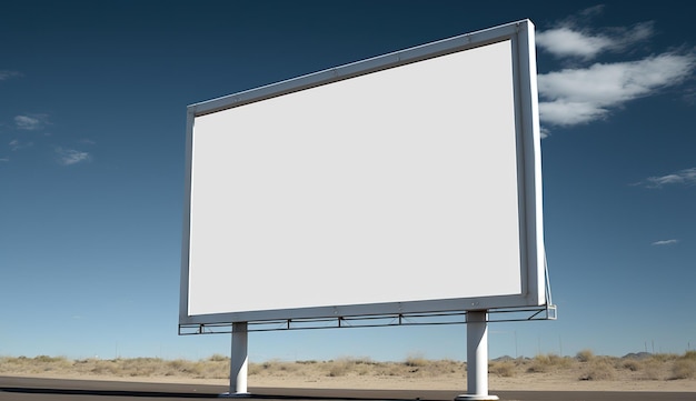Sztuczna inteligencja wygenerowana przez sztuczną inteligencję Autostrada drogowa makieta dużego billboardu