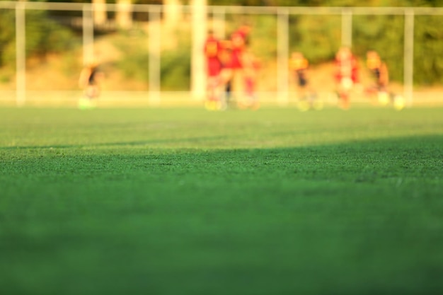 Zdjęcie sztuczna trawa na boisku piłkarskim