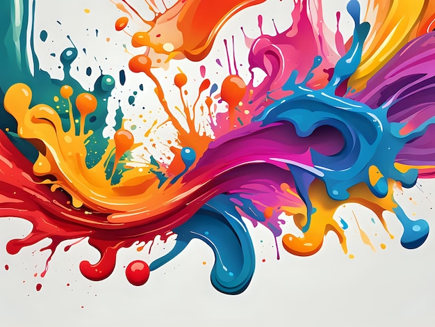 Sztuka abstrakcyjna z kolorowym pluśnięciem