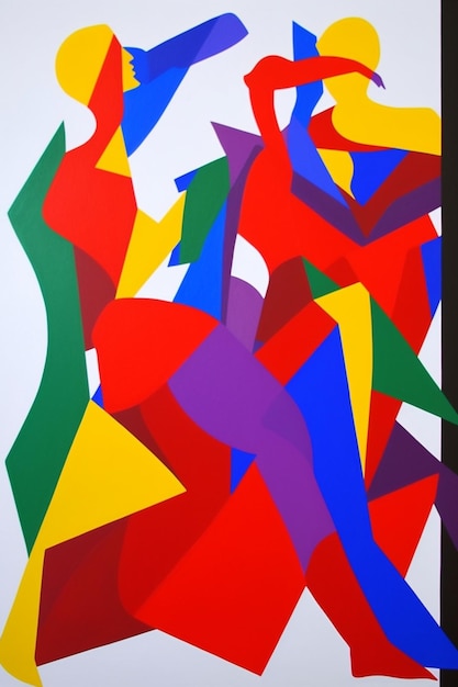 Sztuka abstrakcyjna z żywymi kolorami, dynamiczny ruch, sztuka generowana przez Ai.