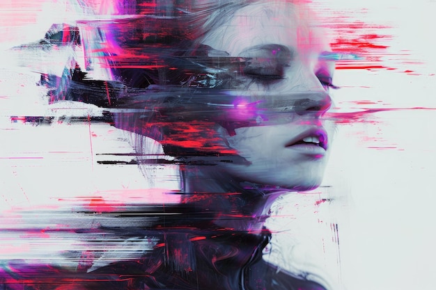 Sztuka Glitch Girl przekracza granice cyfrowej estetyki