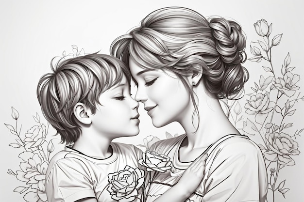sztuka szkicowa matki