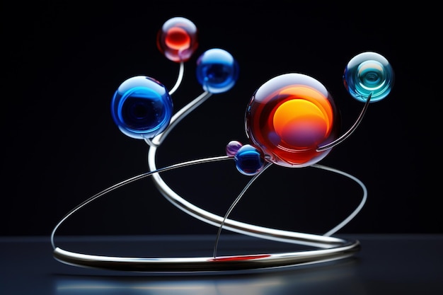 Zdjęcie sztuka w atomach rzeźbiąca nanoświat