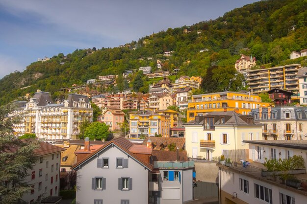 Zdjęcie szwajcaria krajobraz miasta montreux